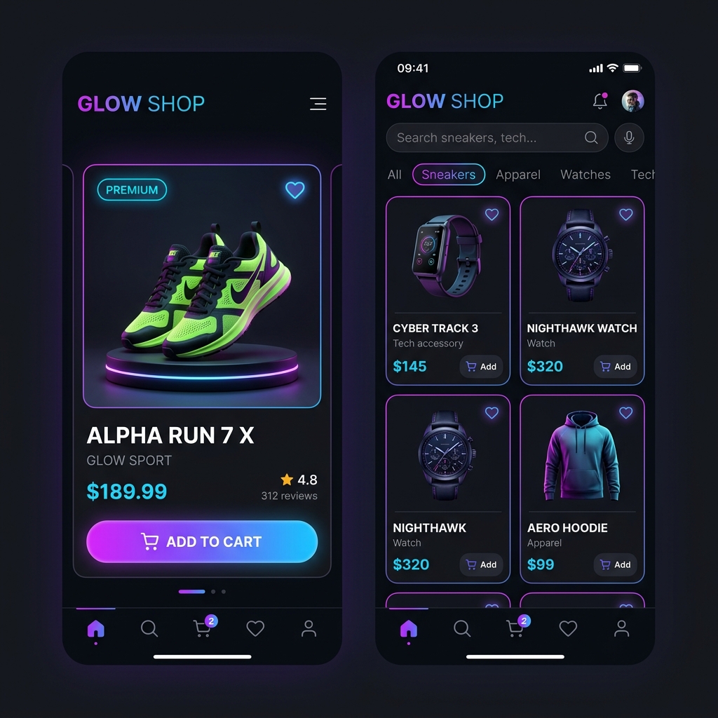 ShopNova E-Commerce Mockup